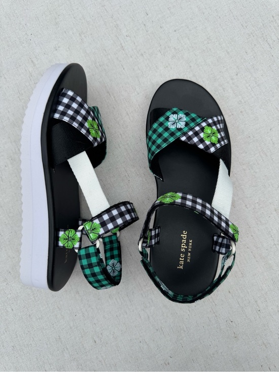 kate spade Shoes - NEW Kate Spade dotty new gingham jacquard sandals